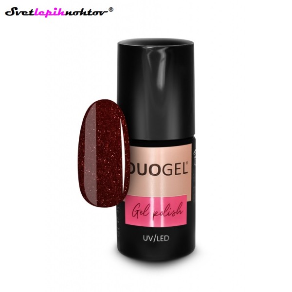 DUOGEL Gel Polish 6 ml, 032, Glitter Red - durable as gel and as easy to apply as nail polish