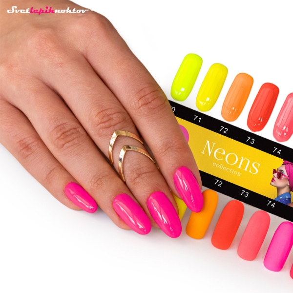 MOLLY NAILS NEON gel lak 75 - Candy Pink