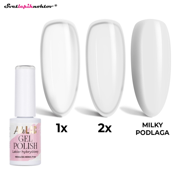 ALLELAC WHITES gel lak - Milky White