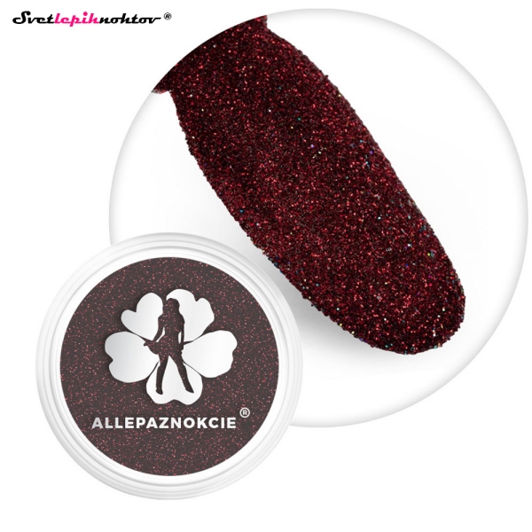 Bleščice - 04 BORDO, BLEŠČEČ in SVETLEČ PRAH za nohte