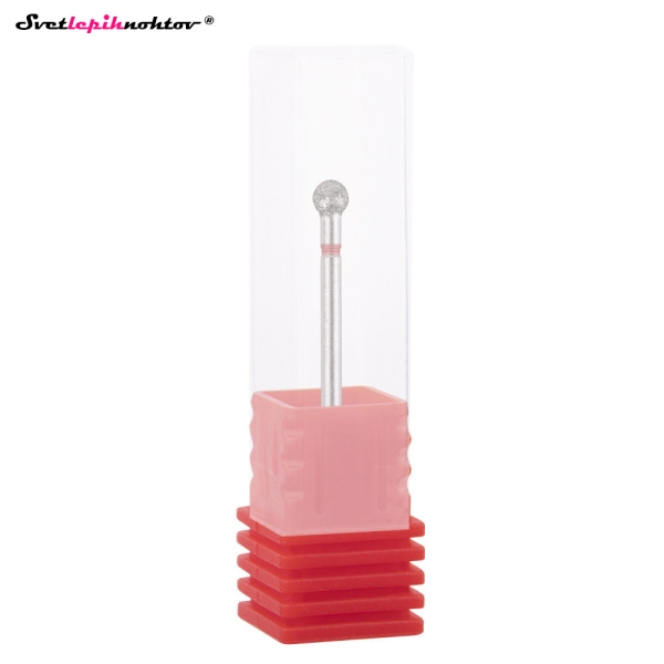 Diamantni nastavek KROGLA rdeča ø 4 mm