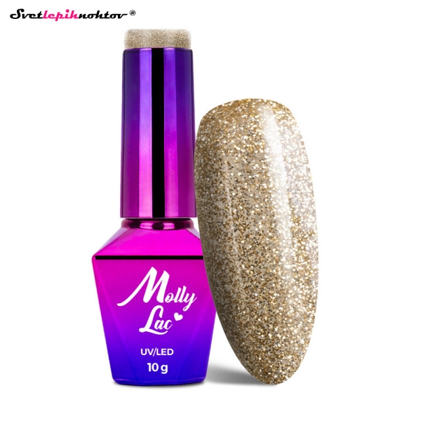 MOLLY NAILS WINTER gel lak 38 - Rich Gold