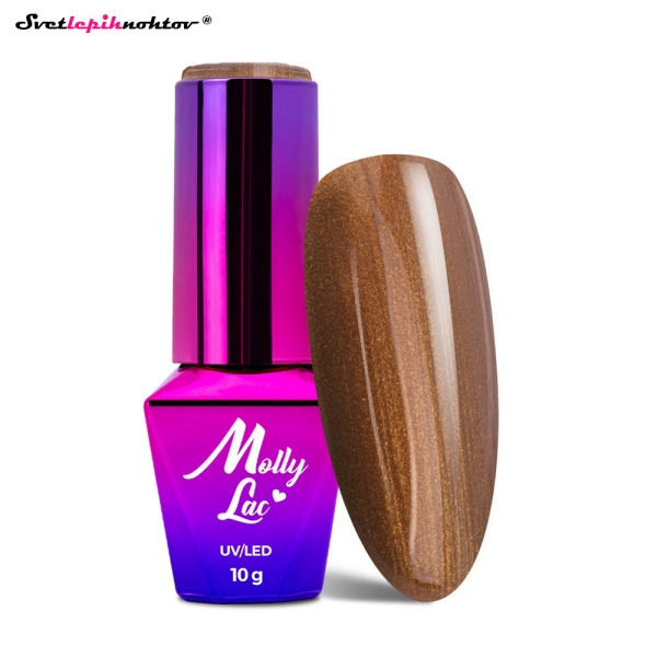MOLLY NAILS WINTER gel lak 620 - Golden Gift