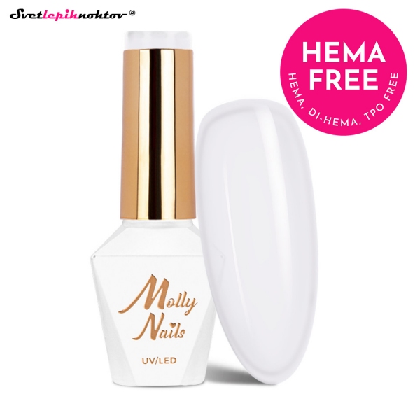 MOLLY NAILS MILKY gel lak 131 - Beige White