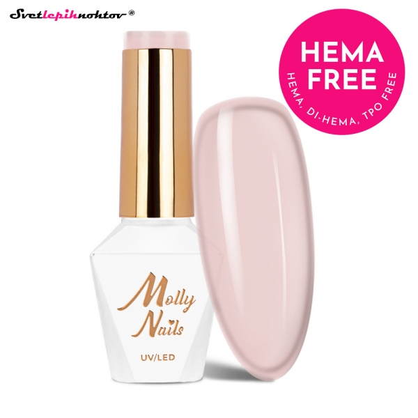 MOLLY NAILS MILKY gel lak 135 - Pink Nude
