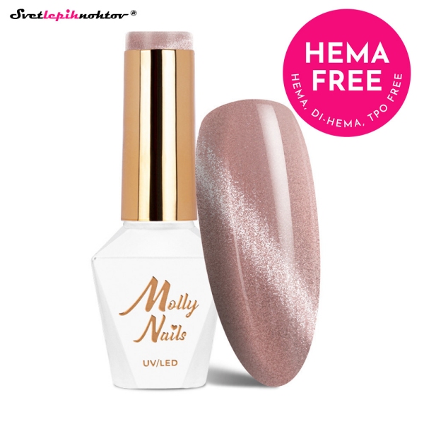 MOLLY NAILS CAT EYE gel lak 164 - Crystal Pink