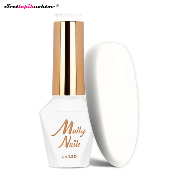 MOLLY NAILS MILKY gel lak 20 - Creamy White