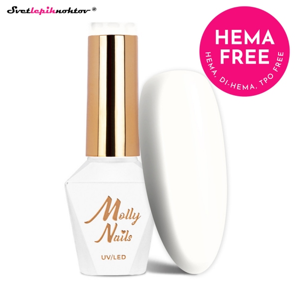 MOLLY NAILS MILKY gel lak 20 - Creamy White