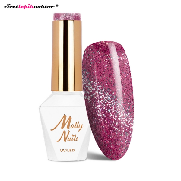 MOLLY NAILS CAT EYE gel lak 253 - Mauve