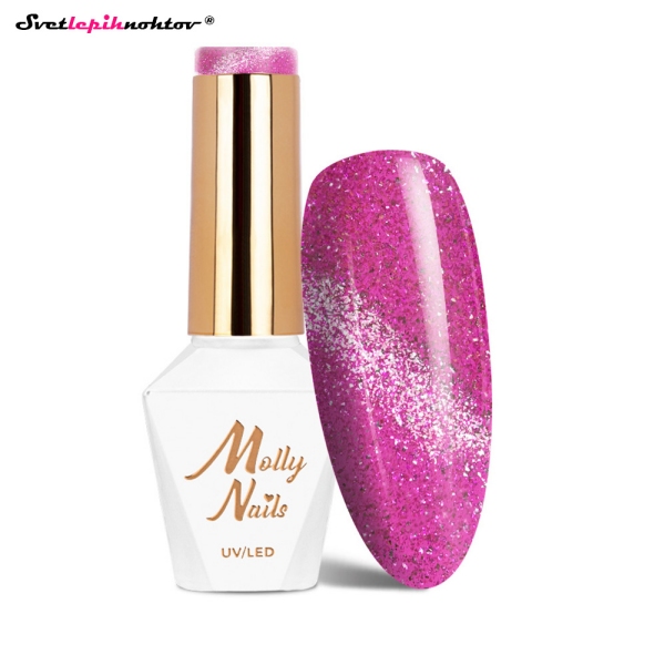 MOLLY NAILS CAT EYE gel lak 254 - Fuchsia