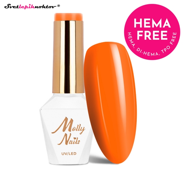 MOLLY NAILS NEON gel lak 283 - Hot Mango