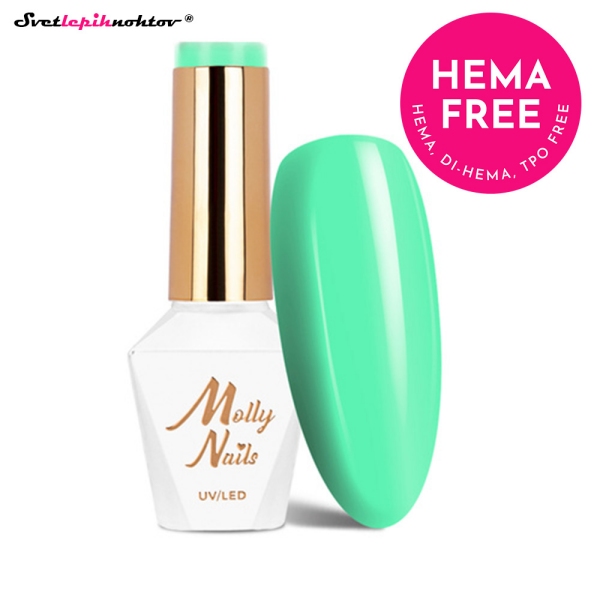MOLLY NAILS PASTEL gel lak 291 - Mint Splash