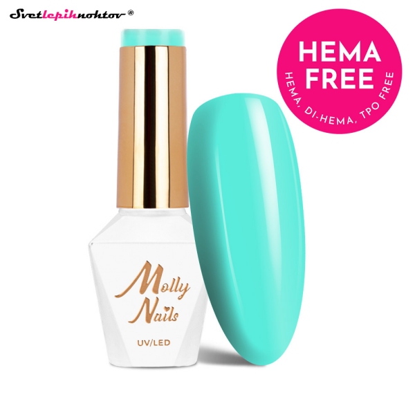 MOLLY NAILS PASTEL gel lak 292 - Aqua Pastel