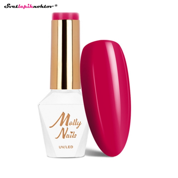 MOLLY NAILS PINK gel lak 298 - Raspberry Punch