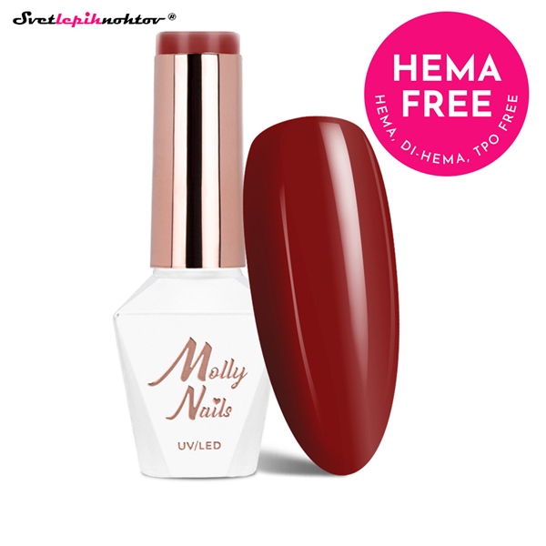 MOLLY NAILS RED gel lak 301 - Burgundy Edit