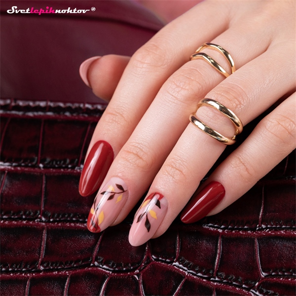 MOLLY NAILS RED gel lak 301 - Burgundy Edit