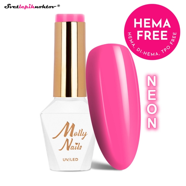 MOLLY NAILS NEON gel lak 332 - Splash Of Pink