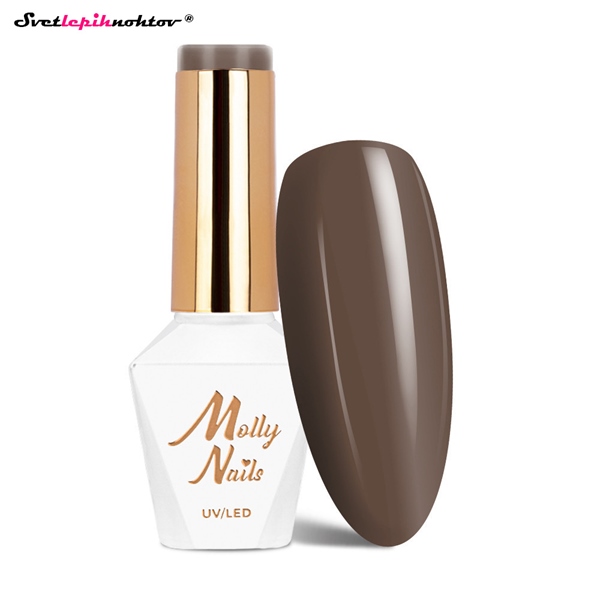 MOLLY NAILS BROWN gel lak 356 - Brownie