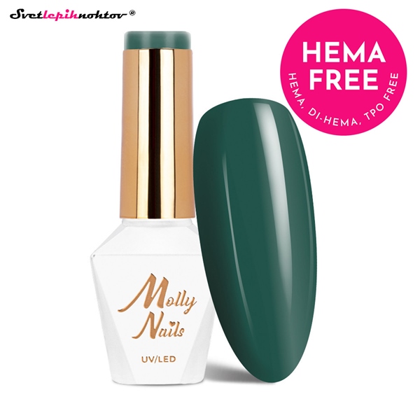 MOLLY NAILS GREEN gel lak 490 - Verte