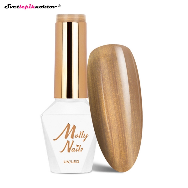 MOLLY NAILS WINTER gel lak 620 - Golden Gift