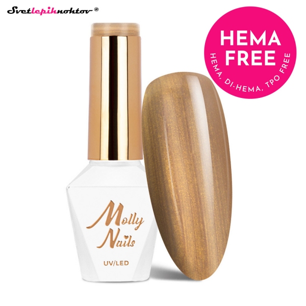 MOLLY NAILS WINTER gel lak 620 - Golden Gift