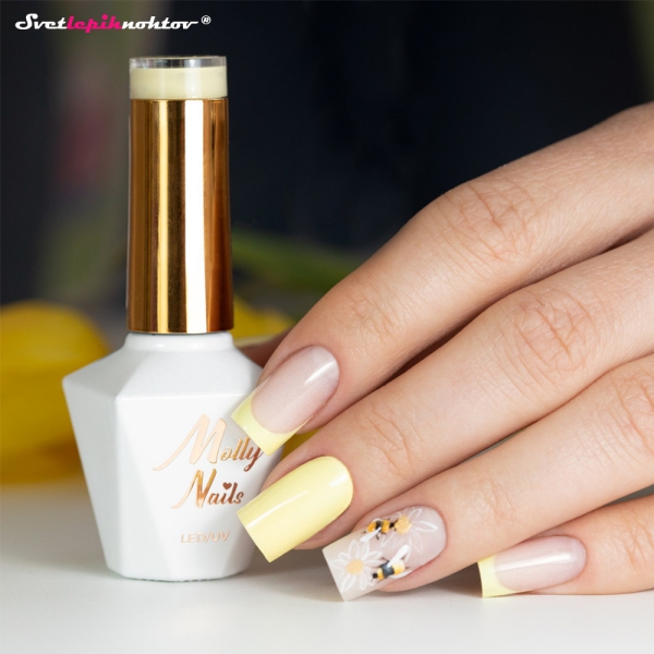 MOLLY NAILS PASTEL gel lak 720 - Yellow Daffodil