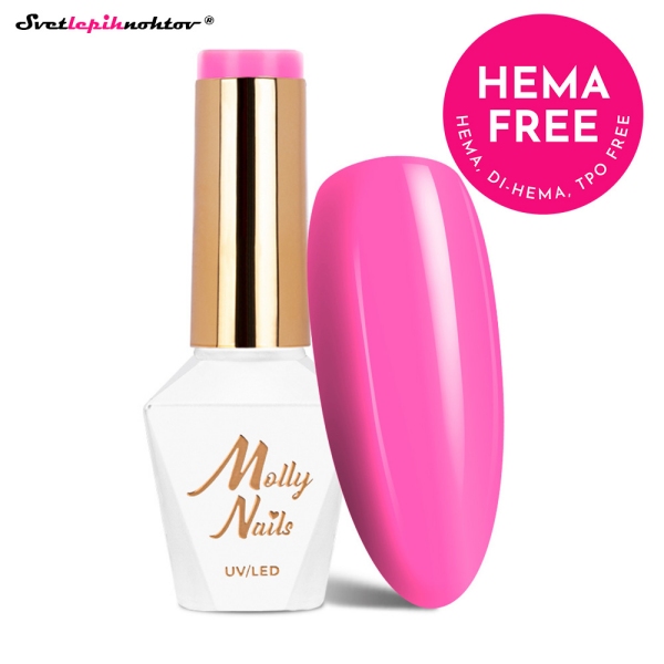 MOLLY NAILS PINK gel lak 724 - Fuchsia