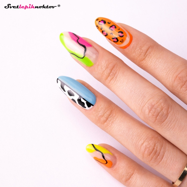 MOLLY NAILS NEON gel lak 76 - Pinky Red