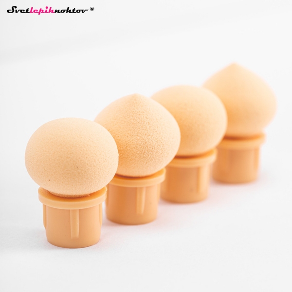 OMBRE GOBICA - BELA, čopič z gobicami za ustvarjanje OMBRE in drugih GRADIENT efektov