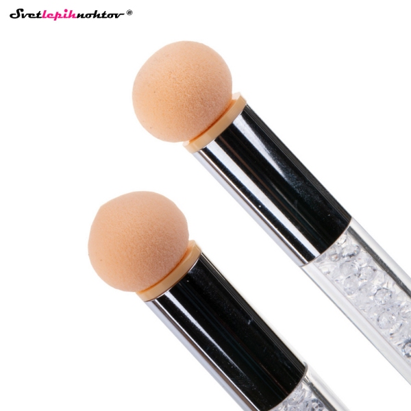 OMBRE GOBICA - BELA, čopič z gobicami za ustvarjanje OMBRE in drugih GRADIENT efektov