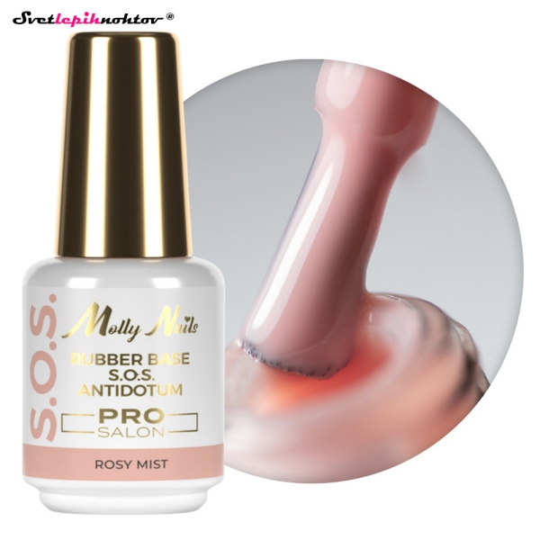 Molly Nails S.O.S BASE 15ml - Rosy Mist