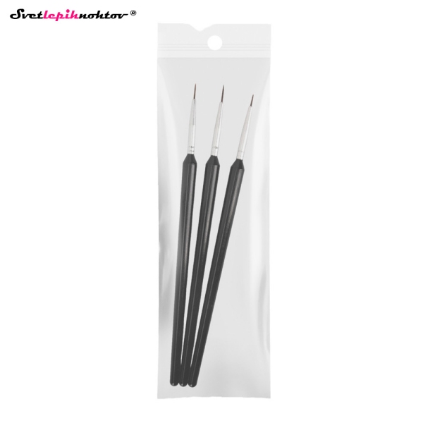 SET čopičev za NAILART - TRIO