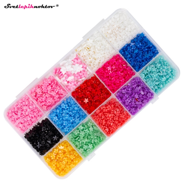 3D BOX okraski za nohte - 15 FLOWERS