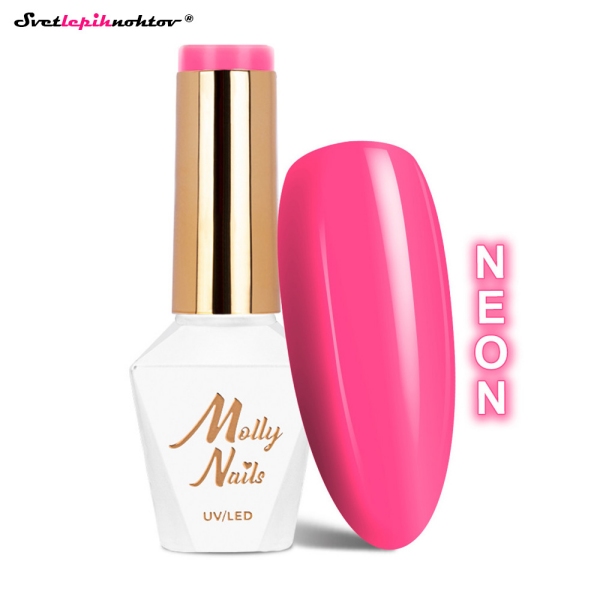 MOLLY NAILS NEON gel lak 75 - Candy Pink