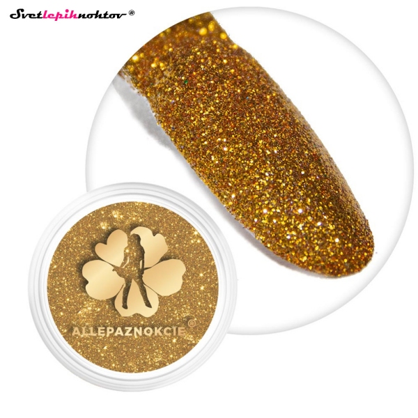 Bleščice - 07 AMBER, BLEŠČEČ in SVETLEČ PRAH za nohte