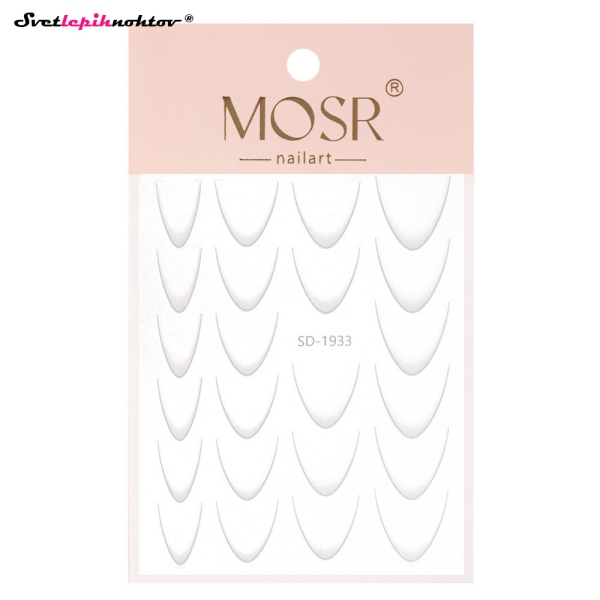 FRENCH Ombre nalepke - White