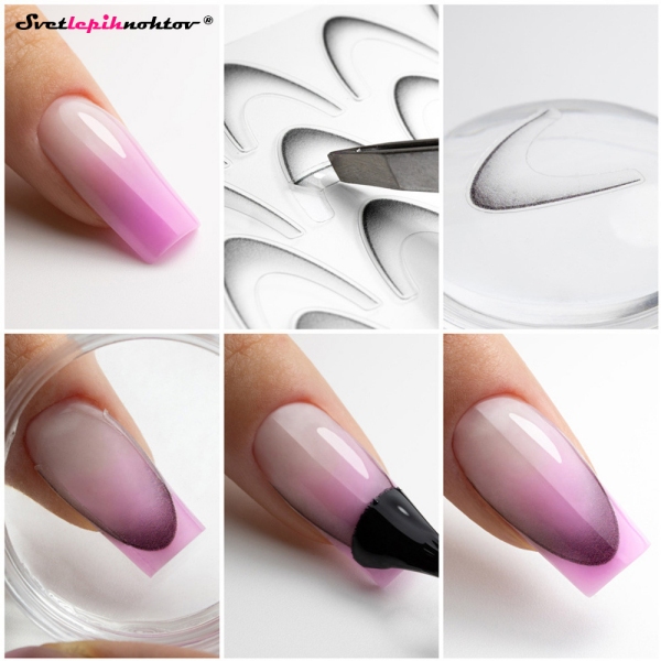 French Ombre nalepke - Black