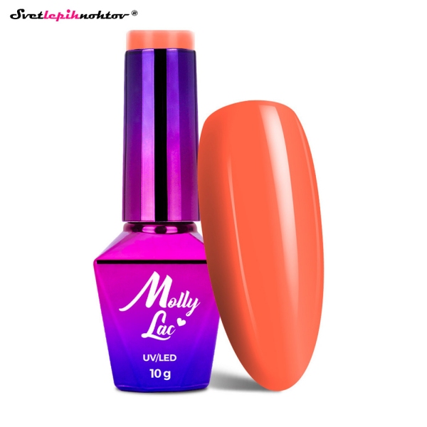 MOLLY NAILS AUTUMN gel lak 721 - Orange Velvet