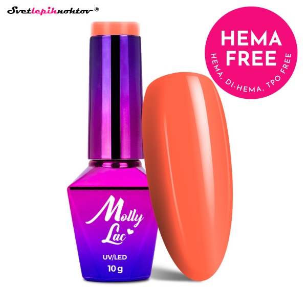 MOLLY NAILS AUTUMN gel lak 721 - Orange Velvet