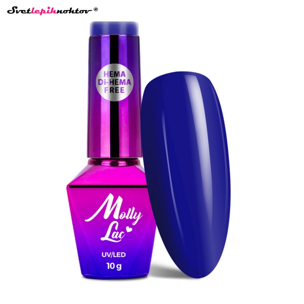 MOLLY NAILS AUTUMN gel lak 727 - Blue Hydrangea