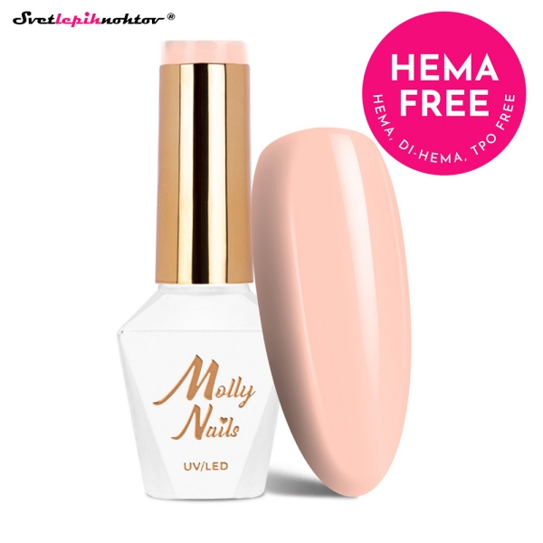 MOLLY NAILS PASTELS gel lak 126 - Milky Muffin