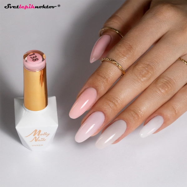 MOLLY NAILS MILKY gel lak 131 - Beige White