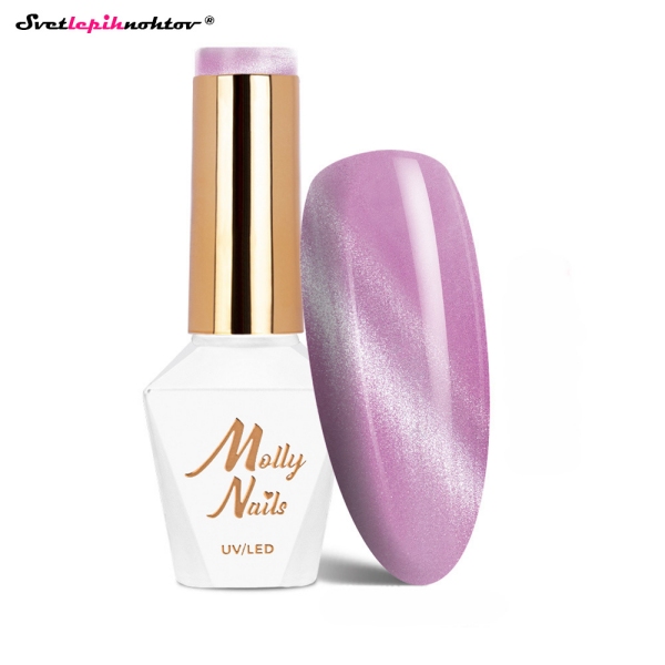 MOLLY NAILS CAT EYE gel lak 167 - Crystal Purple