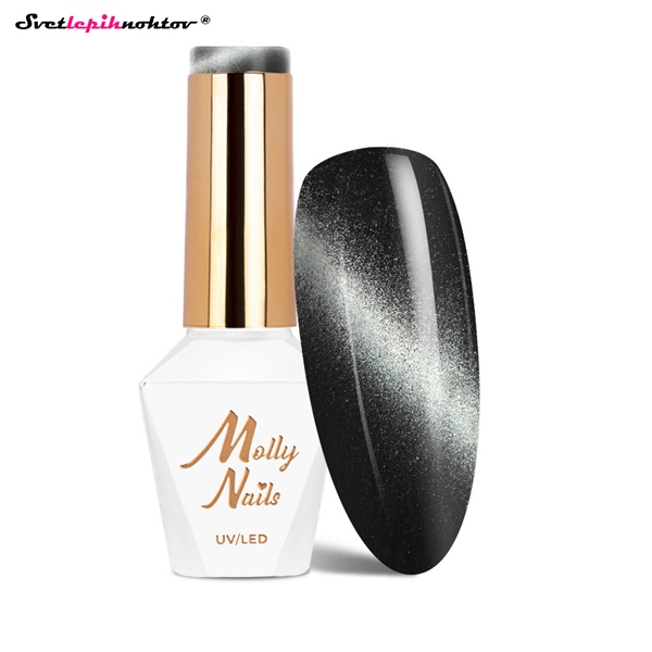 MOLLY NAILS CAT EYE gel lak 240 - Black Obsession