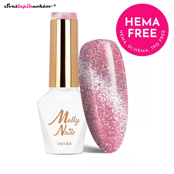 MOLLY NAILS CAT EYE gel lak 251 - Rose