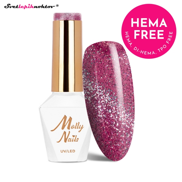 MOLLY NAILS CAT EYE gel lak 253 - Mauve