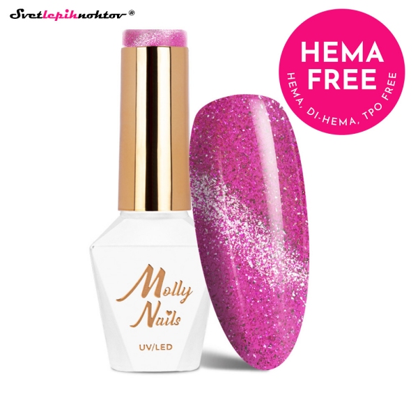MOLLY NAILS CAT EYE gel lak 254 - Fuchsia