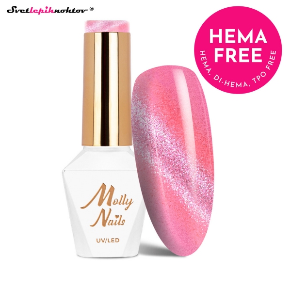MOLLY NAILS CAT EYE gel lak 265 - Berry