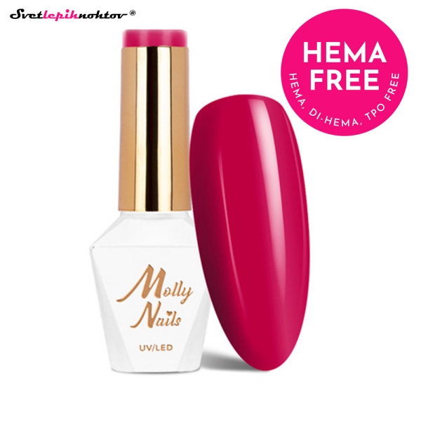 MOLLY NAILS PINK gel lak 298 - Raspberry Punch
