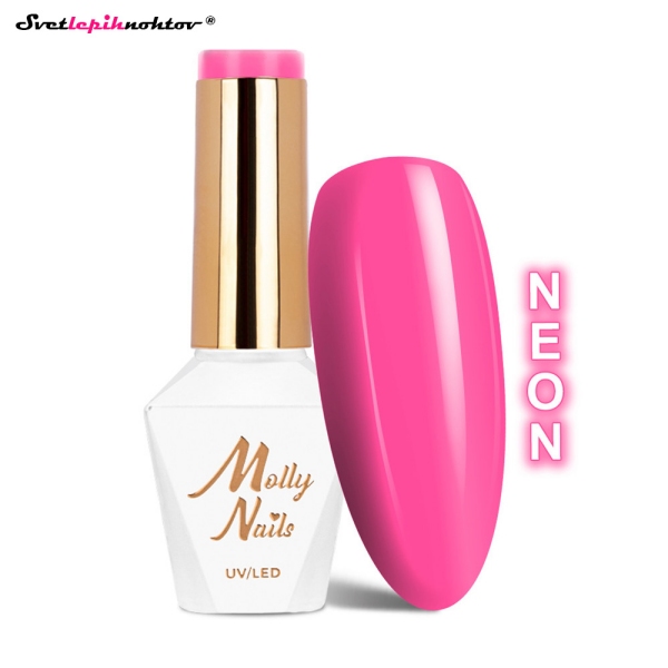 MOLLY NAILS NEON gel lak 332 - Splash Of Pink